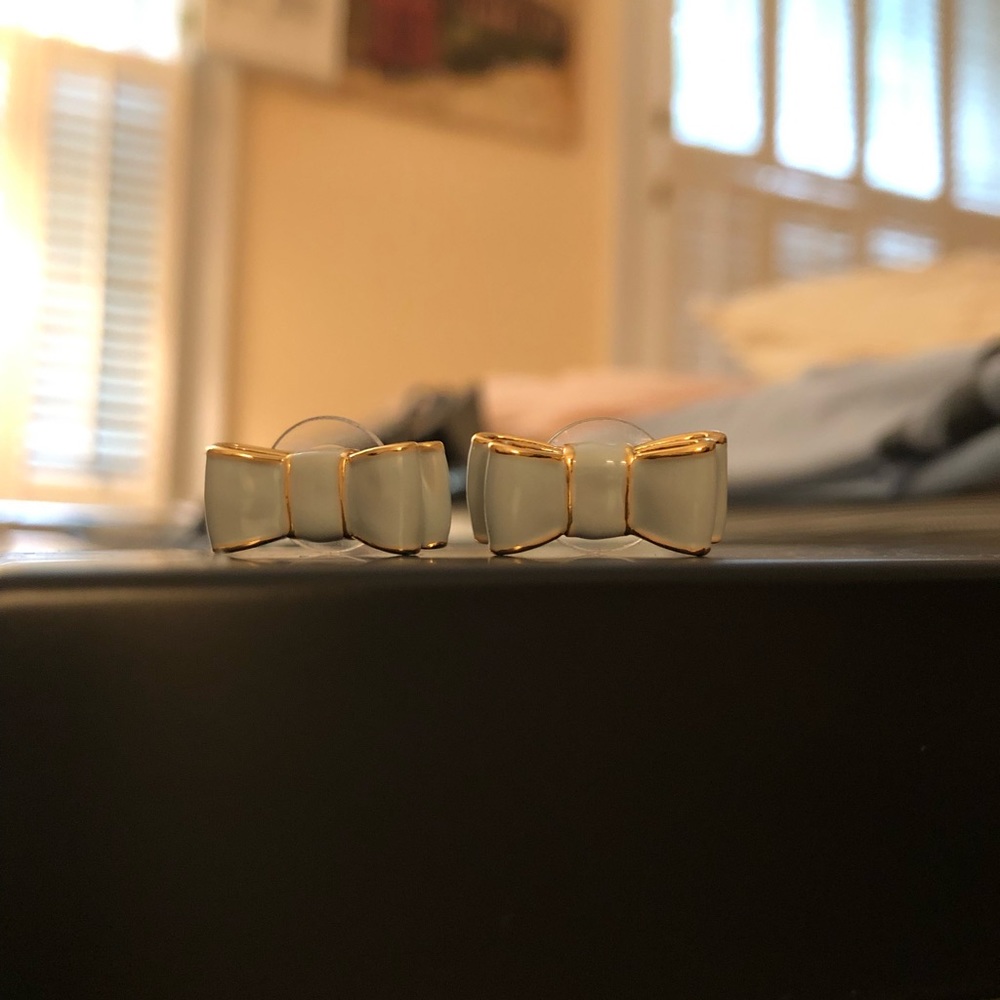 NWOT Kate Spade Blue Bow Earrings